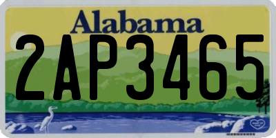 AL license plate 2AP3465