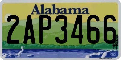 AL license plate 2AP3466