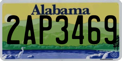 AL license plate 2AP3469