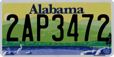 AL license plate 2AP3472
