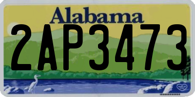 AL license plate 2AP3473