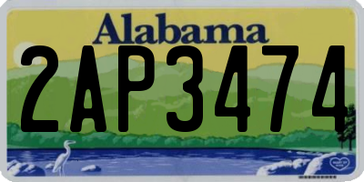 AL license plate 2AP3474