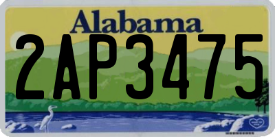 AL license plate 2AP3475