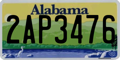 AL license plate 2AP3476