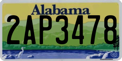 AL license plate 2AP3478