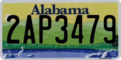 AL license plate 2AP3479
