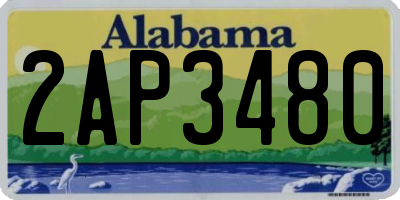 AL license plate 2AP3480