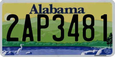 AL license plate 2AP3481