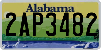 AL license plate 2AP3482