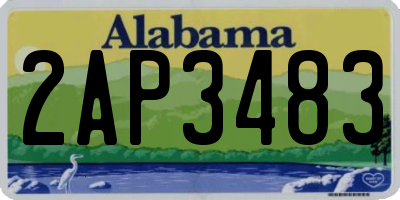 AL license plate 2AP3483