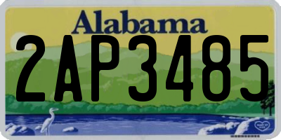 AL license plate 2AP3485