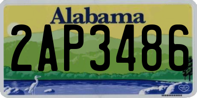 AL license plate 2AP3486