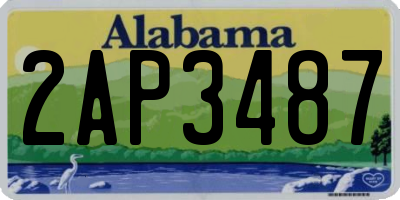 AL license plate 2AP3487