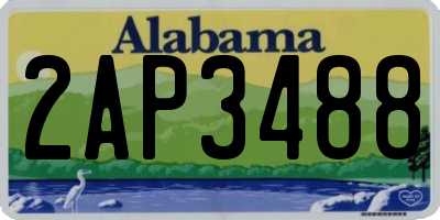 AL license plate 2AP3488