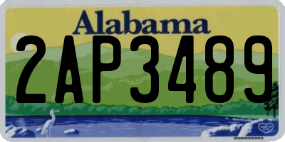 AL license plate 2AP3489