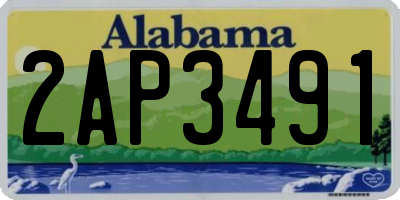 AL license plate 2AP3491