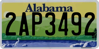 AL license plate 2AP3492