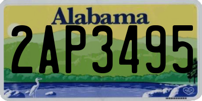 AL license plate 2AP3495