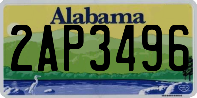 AL license plate 2AP3496