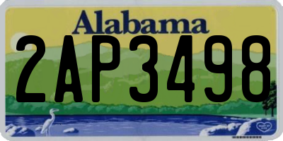 AL license plate 2AP3498