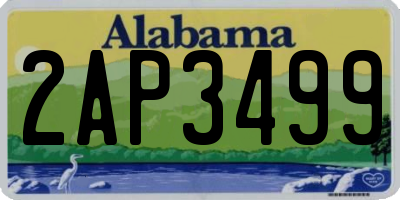 AL license plate 2AP3499