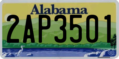 AL license plate 2AP3501