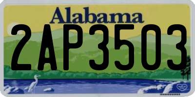 AL license plate 2AP3503