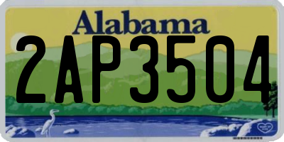 AL license plate 2AP3504