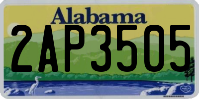AL license plate 2AP3505