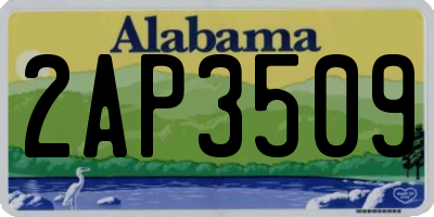 AL license plate 2AP3509