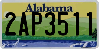 AL license plate 2AP3511