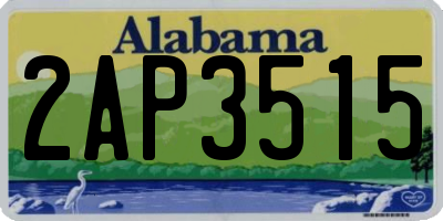 AL license plate 2AP3515