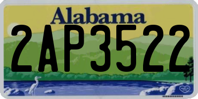 AL license plate 2AP3522