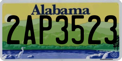 AL license plate 2AP3523