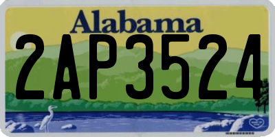 AL license plate 2AP3524