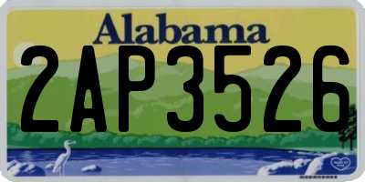 AL license plate 2AP3526
