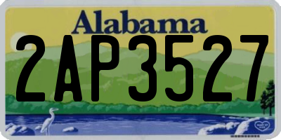 AL license plate 2AP3527