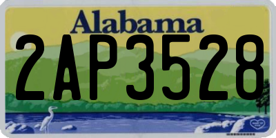 AL license plate 2AP3528