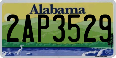 AL license plate 2AP3529