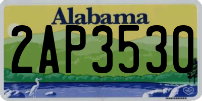 AL license plate 2AP3530