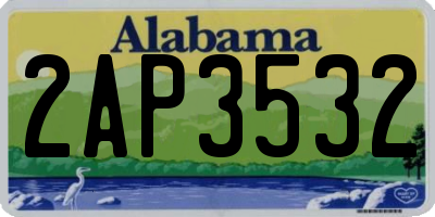 AL license plate 2AP3532