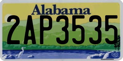 AL license plate 2AP3535