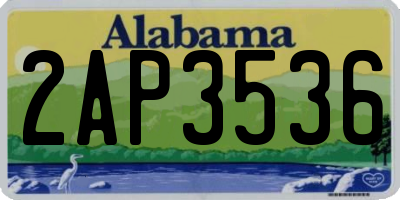 AL license plate 2AP3536