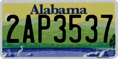 AL license plate 2AP3537