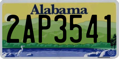 AL license plate 2AP3541