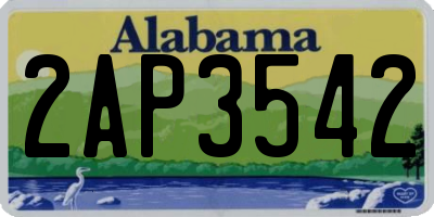 AL license plate 2AP3542