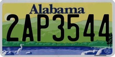 AL license plate 2AP3544