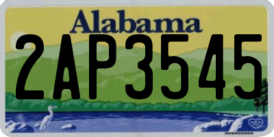 AL license plate 2AP3545