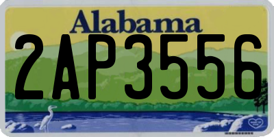 AL license plate 2AP3556