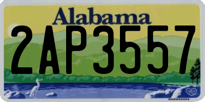AL license plate 2AP3557
